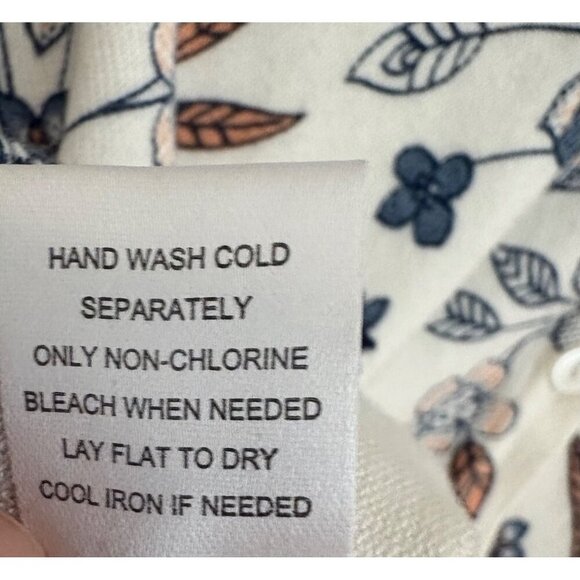 Daniel Rainn Ivory Fall Floral Print Button Front Cardigan Sweater Size Small - Picture 9 of 12